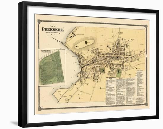 1867, Peekskill Plan, Cortlandt Cemetery, New York, United States-null-Framed Giclee Print