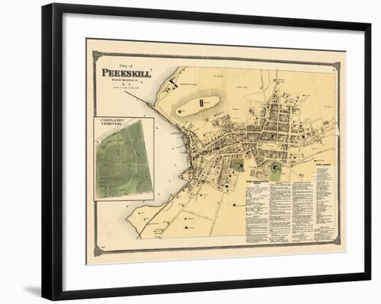 1867, Peekskill Plan, Cortlandt Cemetery, New York, United States-null-Framed Giclee Print