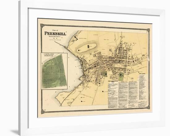 1867, Peekskill Plan, Cortlandt Cemetery, New York, United States-null-Framed Giclee Print