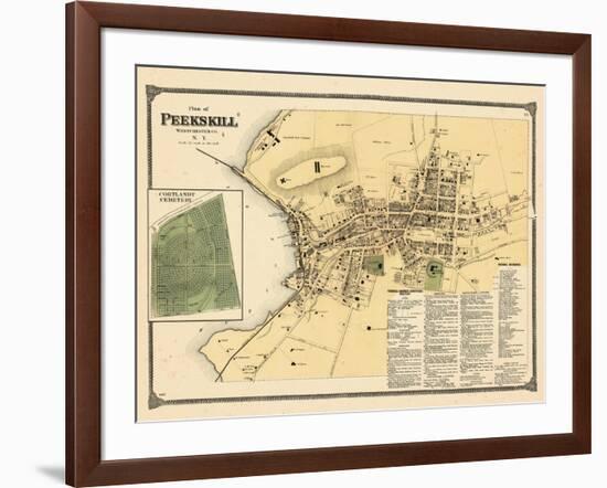 1867, Peekskill Plan, Cortlandt Cemetery, New York, United States-null-Framed Giclee Print