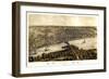 1867, Peoria Bird's Eye View, Illinois, United States-null-Framed Giclee Print