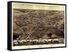 1867, Pontiac Bird's Eye View, Michigan, United States-null-Framed Stretched Canvas