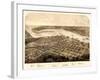 1867, Port Huron - Sarnia - Gratiot Bird's Eye View, Michigan, United States-null-Framed Giclee Print