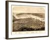 1867, Port Huron - Sarnia - Gratiot Bird's Eye View, Michigan, United States-null-Framed Giclee Print