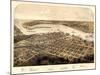 1867, Port Huron - Sarnia - Gratiot Bird's Eye View, Michigan, United States-null-Mounted Giclee Print