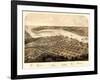 1867, Port Huron - Sarnia - Gratiot Bird's Eye View, Michigan, United States-null-Framed Giclee Print