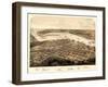 1867, Port Huron - Sarnia - Gratiot Bird's Eye View, Michigan, United States-null-Framed Giclee Print