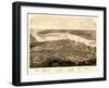 1867, Port Huron - Sarnia - Gratiot Bird's Eye View, Michigan, United States-null-Framed Giclee Print