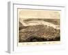 1867, Port Huron - Sarnia - Gratiot Bird's Eye View, Michigan, United States-null-Framed Giclee Print