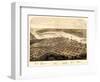 1867, Port Huron - Sarnia - Gratiot Bird's Eye View, Michigan, United States-null-Framed Giclee Print