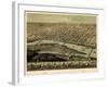 1867, Saginaw Bird's Eye View, Michigan, United States-null-Framed Giclee Print