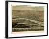 1867, Saginaw Bird's Eye View, Michigan, United States-null-Framed Giclee Print