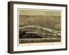 1867, Saginaw Bird's Eye View, Michigan, United States-null-Framed Giclee Print