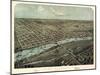 1867, Saginaw Bird's Eye View, Michigan, United States-null-Mounted Giclee Print