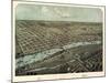 1867, Saginaw Bird's Eye View, Michigan, United States-null-Mounted Giclee Print