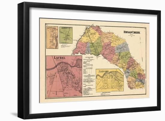1868, Broad Creek, Lewisville, Gumborough, Delaware, United States-null-Framed Giclee Print