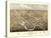 1868, Columbus Bird's Eye View, Wisconsin, United States-null-Stretched Canvas