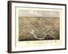 1868, Columbus Bird's Eye View, Wisconsin, United States-null-Framed Giclee Print