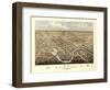 1868, Columbus Bird's Eye View, Wisconsin, United States-null-Framed Giclee Print
