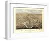 1868, Columbus Bird's Eye View, Wisconsin, United States-null-Framed Giclee Print