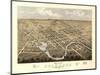 1868, Columbus Bird's Eye View, Wisconsin, United States-null-Mounted Giclee Print