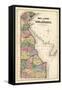 1868, Delaware State Map, Delaware, United States-null-Framed Stretched Canvas