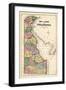 1868, Delaware State Map, Delaware, United States-null-Framed Giclee Print