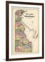 1868, Delaware State Map, Delaware, United States-null-Framed Giclee Print