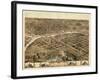 1868, Des Moines Bird's Eye View, Iowa, United States-null-Framed Giclee Print