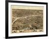 1868, Des Moines Bird's Eye View, Iowa, United States-null-Framed Giclee Print