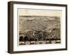 1868, Fort Wayne Bird's Eye View, Indiana, United States-null-Framed Giclee Print