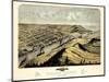 1868, Grand Haven Bird's Eye View, Michigan, United States-null-Mounted Giclee Print