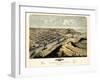 1868, Grand Haven Bird's Eye View, Michigan, United States-null-Framed Giclee Print