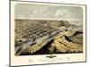 1868, Grand Haven Bird's Eye View, Michigan, United States-null-Mounted Giclee Print