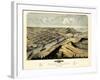 1868, Grand Haven Bird's Eye View, Michigan, United States-null-Framed Giclee Print