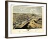 1868, Grand Haven Bird's Eye View, Michigan, United States-null-Framed Giclee Print