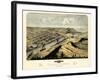 1868, Grand Haven Bird's Eye View, Michigan, United States-null-Framed Giclee Print