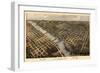 1868, Grand Rapids Bird's Eye View, Michigan, United States-null-Framed Giclee Print