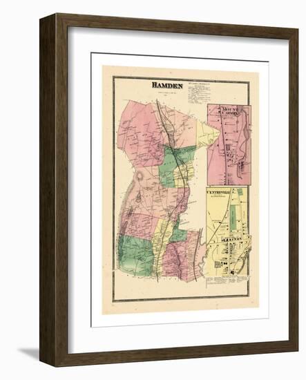 1868, Hamden, Mount Carmel, Centerville, Connecticut, United States-null-Framed Giclee Print