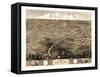 1868, Independence Bird's Eye View, Missouri, United States-null-Framed Stretched Canvas