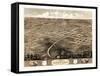 1868, Independence Bird's Eye View, Missouri, United States-null-Framed Stretched Canvas