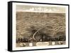 1868, Independence Bird's Eye View, Missouri, United States-null-Framed Stretched Canvas