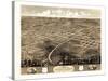 1868, Independence Bird's Eye View, Missouri, United States-null-Stretched Canvas