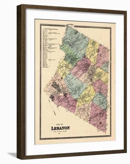 1868, Lebanon Town, Connecticut, United States-null-Framed Giclee Print