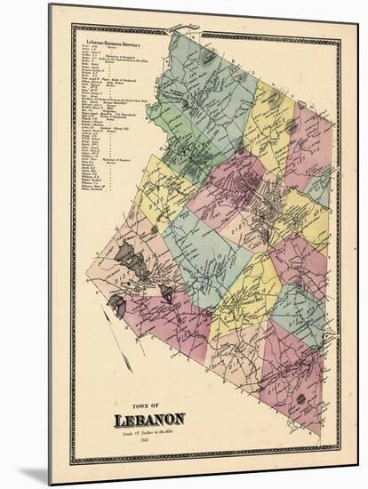 1868, Lebanon Town, Connecticut, United States-null-Mounted Giclee Print