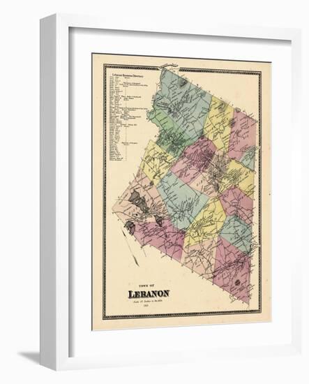 1868, Lebanon Town, Connecticut, United States-null-Framed Giclee Print