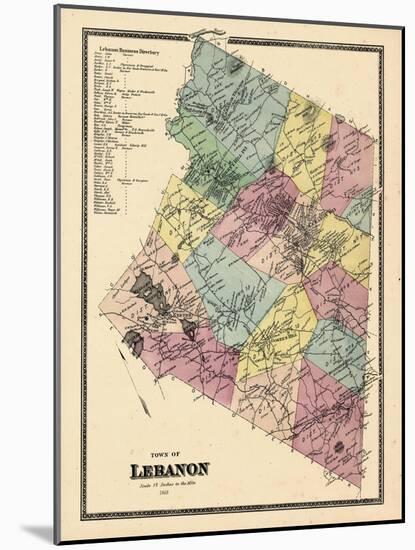 1868, Lebanon Town, Connecticut, United States-null-Mounted Giclee Print