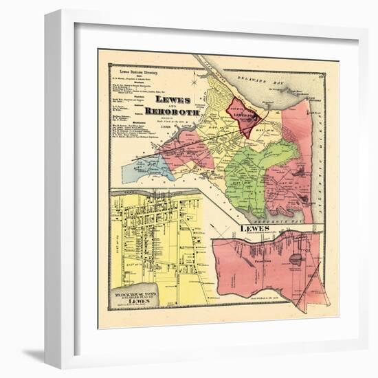 1868, Lewes And Rehoboth, Lewes, Delaware, United States-null-Framed Giclee Print