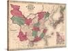 1868 Map of China and Japan, Showing Provincial Boundaries-null-Stretched Canvas