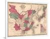 1868 Map of China and Japan, Showing Provincial Boundaries-null-Framed Art Print